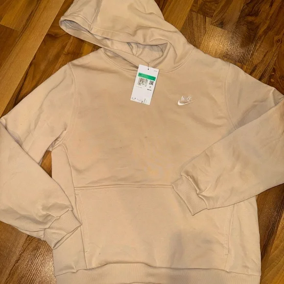 Nike kids tan athletic hooded‎ pullover size XL unisex casual hoodie NWT