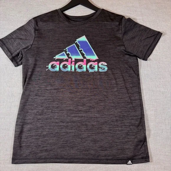 Adidas AEROREADY XL‎ Kids T-Shirt Gray Heather Athletic Training Top