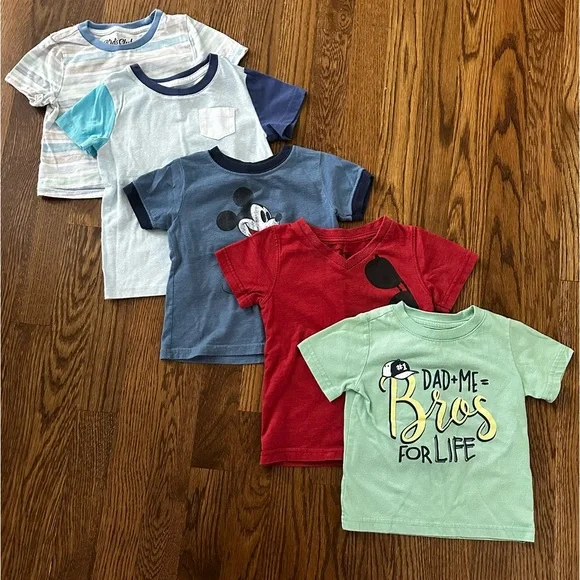 Toddler boy t-shirt bundle, size 18M Cat & Jack, Disney, Littlest Prince Couture