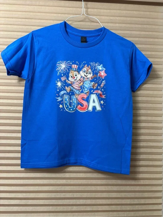 SPECIAL NEW Size Small Blue USA Graphic Kids T-Shirt
