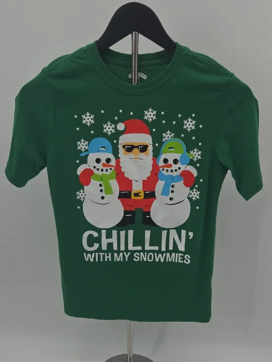 Holiday Time Green 'Chillin' With My Snowmies' Graphic Tee