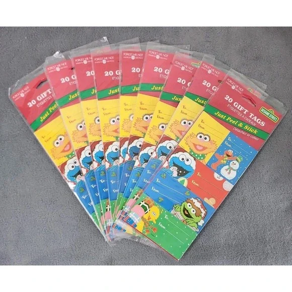 American Greetings Sesame Street Gift Tags Kids 10 Pack Vintage Elmo Christmas
