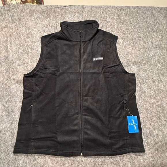 Columbia Mens Steens Mountain Full Zip‎ Fleece Vest Black Regular Fit XXL