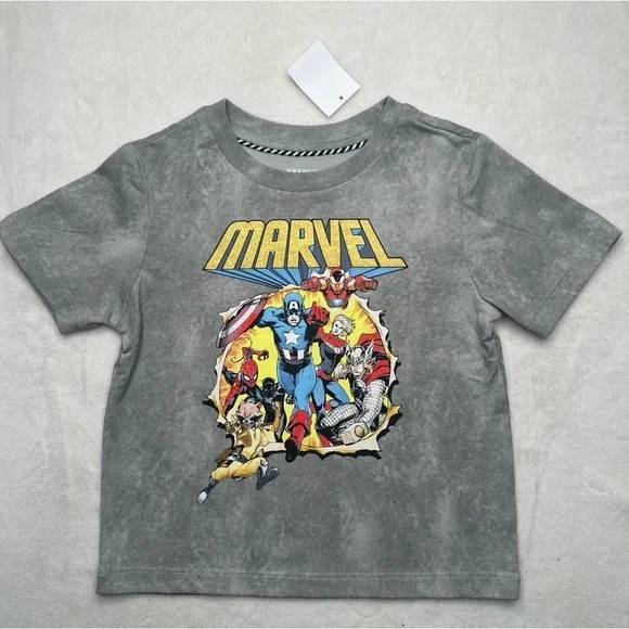 Marvel Kids T Shirt  Boys Size 3T Gray Graphic T-Shirt - Gray
