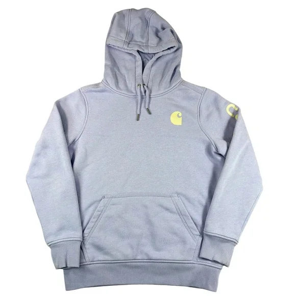 Carhartt Hoodie TS0288-W Youth M 8-10 Purple Graphic Sleeve Relaxed Fit Gorpcore
