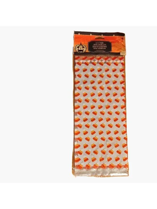 Halloween Candy Corn Loot Bags Twist Ties 20 Pc Set