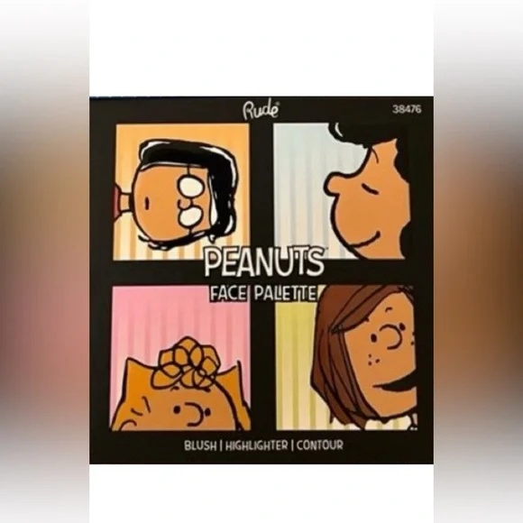 New Peanuts Face Palette Blush Highlighter Contour Rude Cosmetics