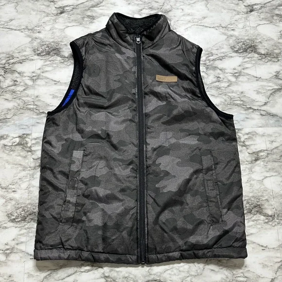 Buffalo David Bitton Reversible Vest‎ Camouflage Yoke Boys Size L 14-16