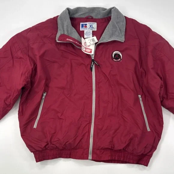 Alabama Crimson Tide Jacket Mens XL Fleece Lined Thick Full Zip Russell NEW