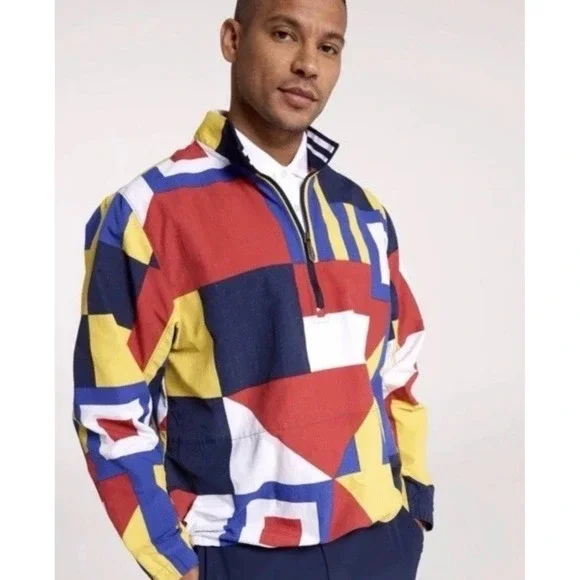 Walter Hagen Clubhouse Mens XL Sailing Flags 1/4‎ Zip Pullover Jacket NWT $98