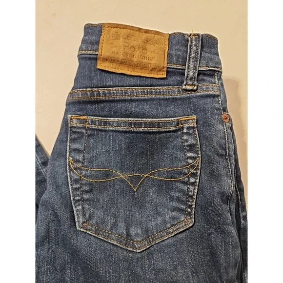 Polo Ralph Lauren Jeans Youth Size 14 Blue 'The Sullivan Slim' Distressed (A1031