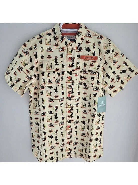 Magellan Boys‎ XL 18-20 Halloween Fishing Shirt Button Up