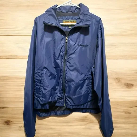 Timberland Nylon‎ Windbreaker Lined  Men's M Blue