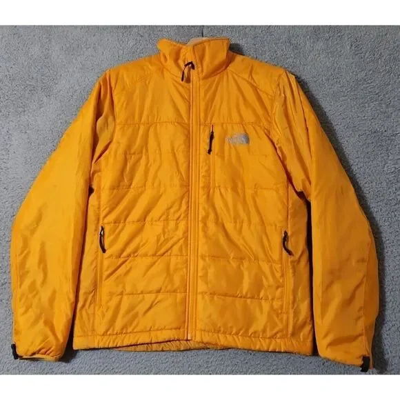 North Face Brecon Jacket Zinnia Yellow Orange Men's Size Small Puffer Winter‎