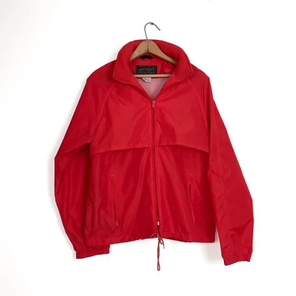 Vintage 80s/90s Eddie Bauer‎ Red Windbreaker Jacket Men's Small