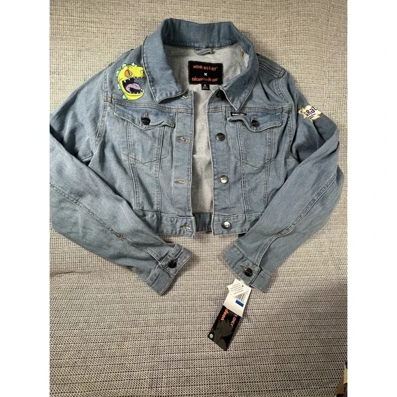 Members Only x Nickelodeon Denim Jacket Size XL