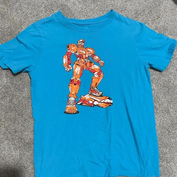 Nike T-Shirt - Size Large - w/ Robot made of shoe boxes - Cute! Bundles Welcome