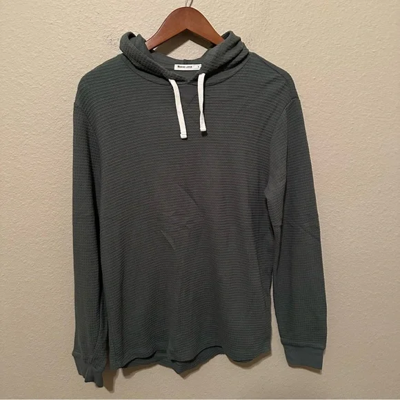 Marine Layer Olive Green Men’s Waffle Knit Hoodie