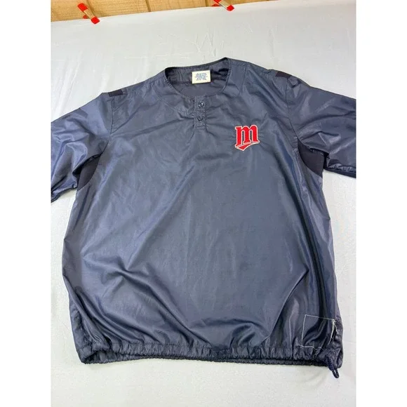 Vintage MLB Diamond Collection Minnesota Twins Navy Windbreaker Pullover Mens L