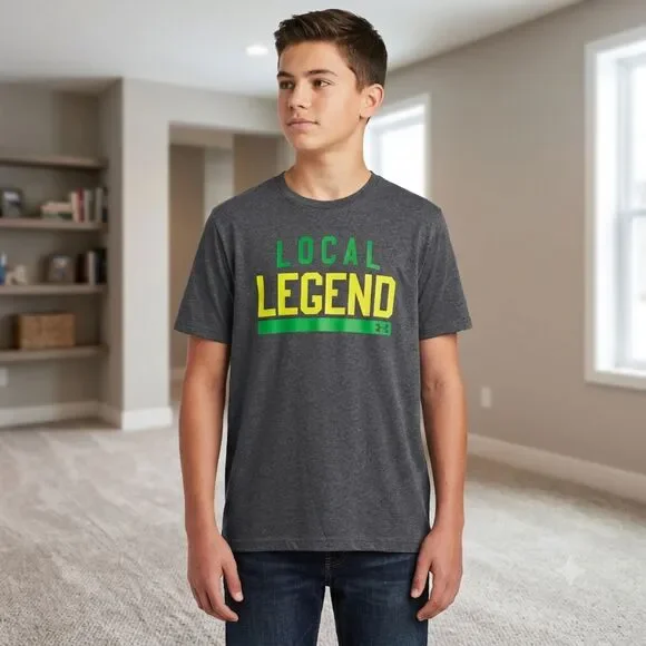 Under Armour Local Legend Shirt Youth X-Large YXL Dark Gray HeatGear Loose