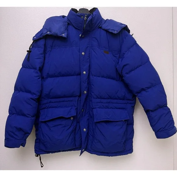 VTG Polo Ralph Lauren Men's Down Puffer Water‎ Resistant Ski Removable Hood L