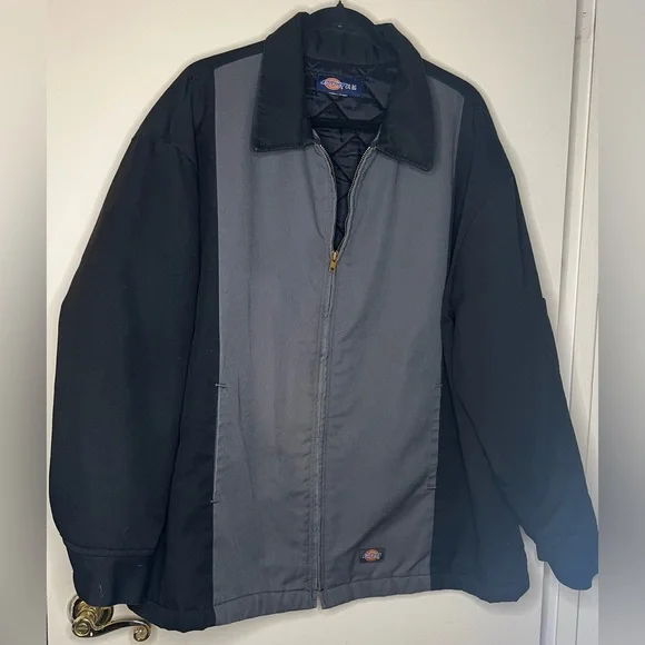 Dickies Men's Two-Tone Black and Gray Jacket