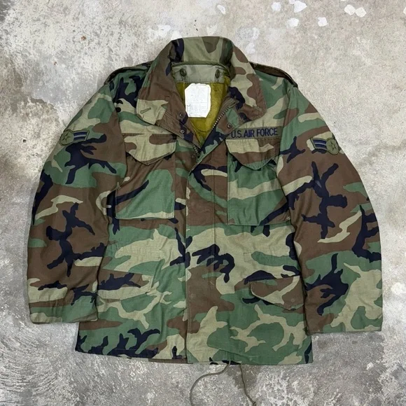 Vintage USAF M-65 Woodland Field Jacket w/ Liner
