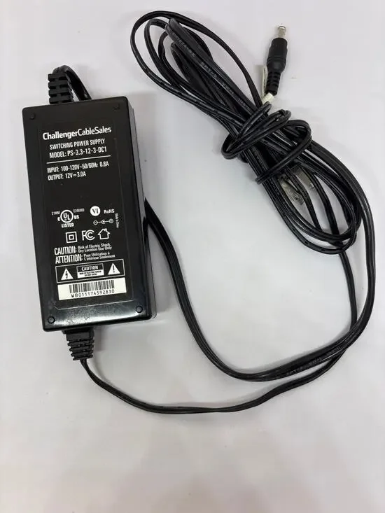 Challenger Cable Sales 12V 5A Power Supply PS-3.3-12-3-DCT for Spectrum STB