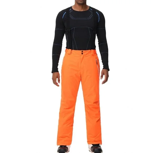 YEEFINE Waterproof Ski Snowboard‎ Pants Red Orange Size Large New With Tags