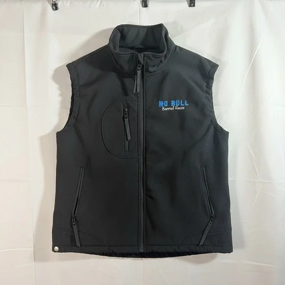Carroll Original Wear Vest Mens XL Black Excellent 2018 No Bull Barrel Races Zip