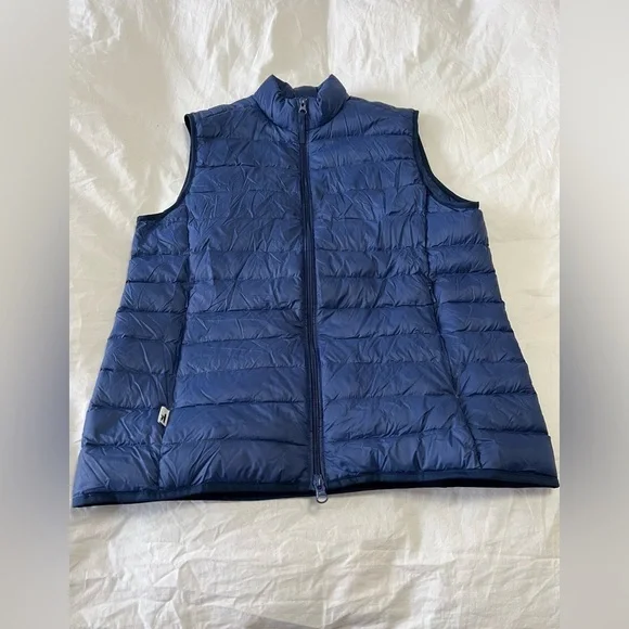 Johnnie O | Mens Small | Full Zip Duck Down Sleeveless Navy Blue Puffer Vest