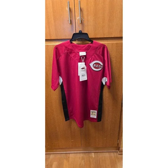 Mitchell & Ness Cincinnati Reds‎ Jersey Kids XL Red Ken Griffey Jr Cooperstown