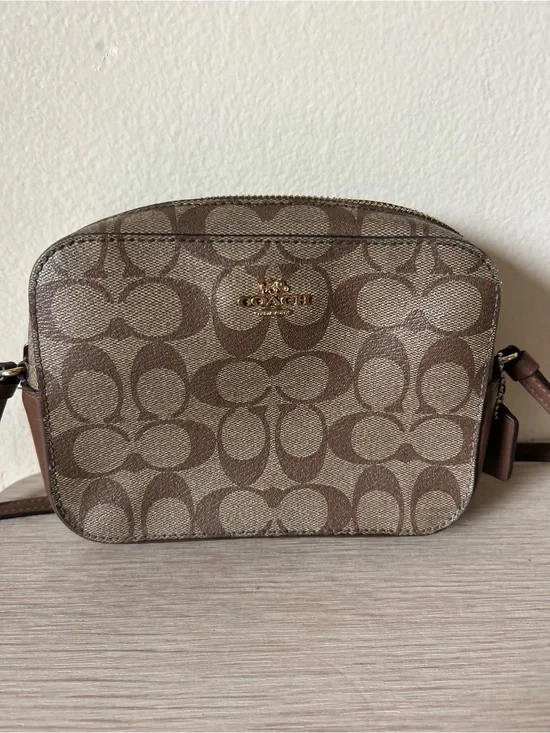 Coach Brown Signature Canvas Crossbody
