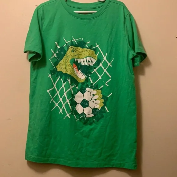 Cat&Jack Green Dinosaur Shirt M