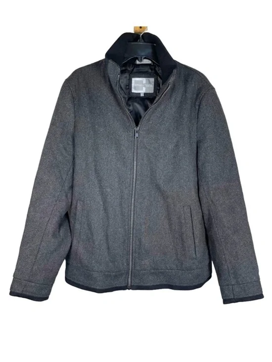 Cardinal of Canada Wool Blend Herringbone Zip Jacket M