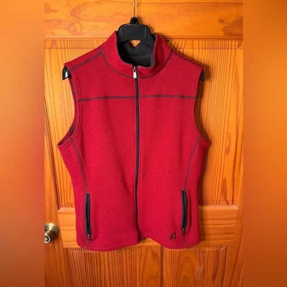 Overland Red/Gray XL Men’s Zip-Up Vest - Excellent Condition