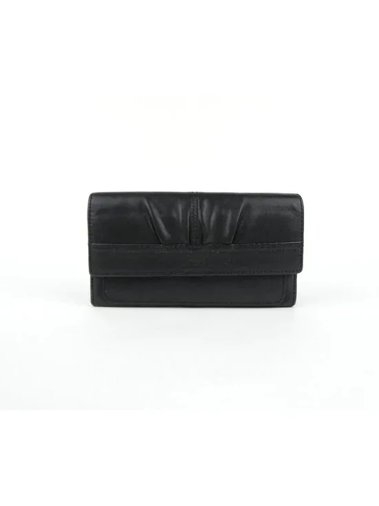 Coach Black Leather‎ Trifold Wallet
