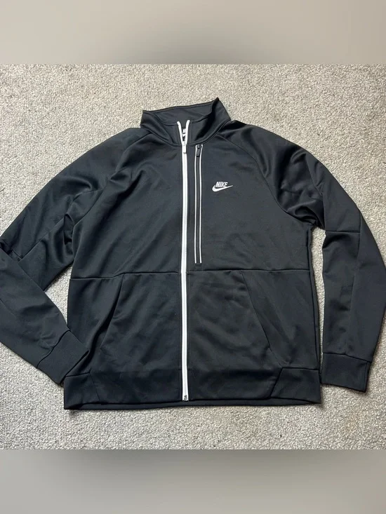 Nike Jacket Mens XL Black White Sportswear Tribute N98 Zip Up Track DA0003-010