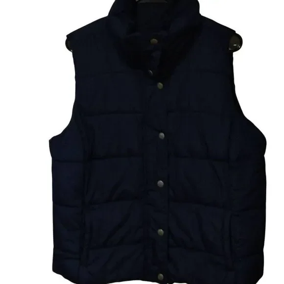 Old Navy Puffa Vest Into The Deep XL Dark Blue Insulated Zipper Front