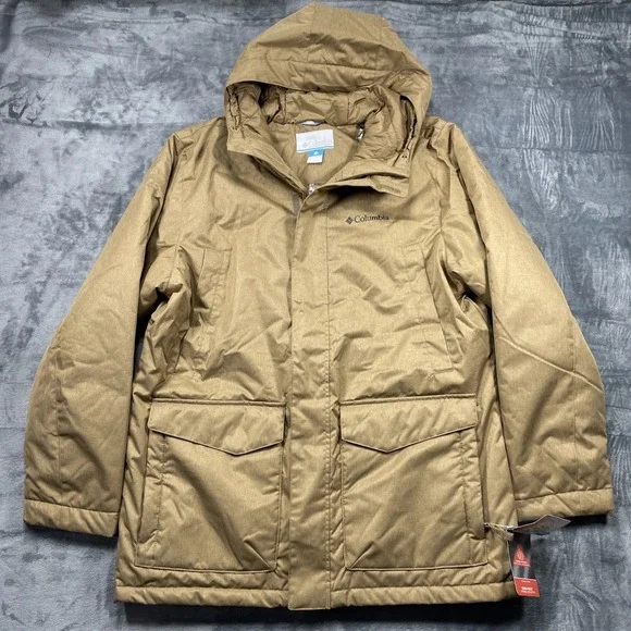 Men's Columbia Pines Lake Omni Heat Heavy Waterproof Insulated HOOD Parka Sz L