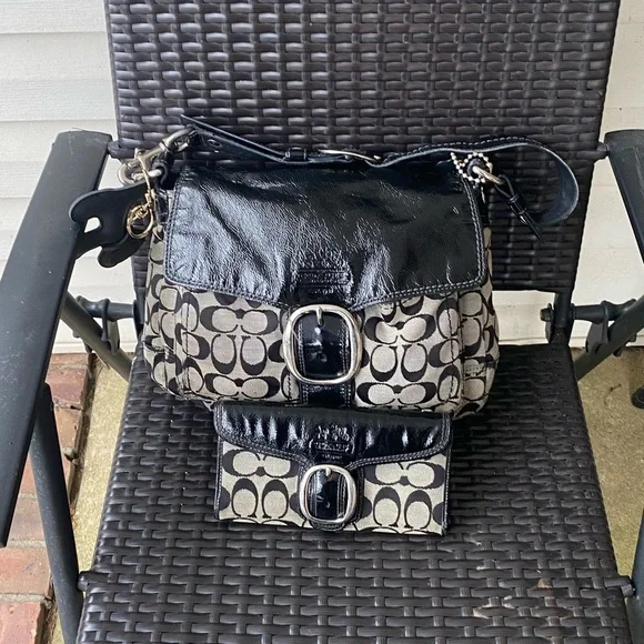 Coach Bleeker Handbag and Wallet Set
