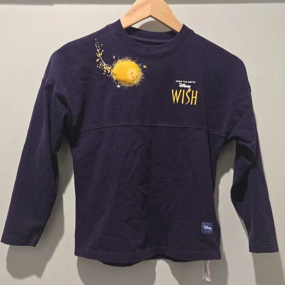 Disney Parks Movie Wish Spirit Jersey I'm A Star Purple Glitter Kids Medium 7/8‎