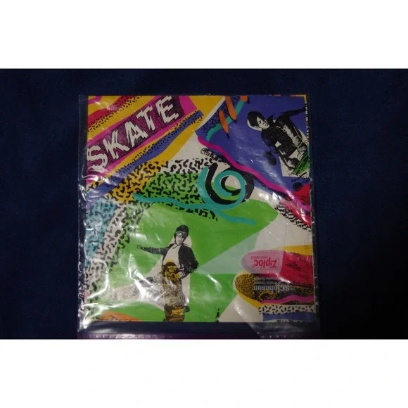 Vtg Hallmark‎ Flat Wrap Skate Scene Motif Skateboarding Unused Sheet 30 x 20 in.