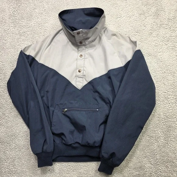 Men's Vintage 90's Powderhorn Mountaineering Colorblock Anorak Ski Jacket Sz Med