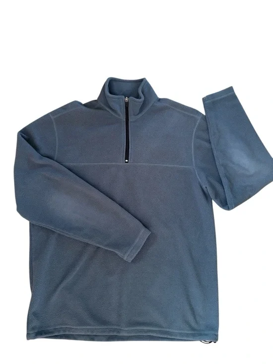 Eddie‎ Bauer Vintage Blue Fleece Quarter Zip Pullover Jacket Size Medium