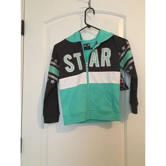 Real Love Girls Full Zip Hoodie Sweatshirt Jacket Size 7/8