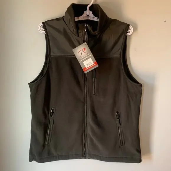 Rothco Men’s Spec Ops Tactical Vest Black Fleece Midweight Military Outdoor
