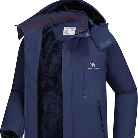 Camel Crown Men's Waterproof Removable‎ Fleece Lined Winter Ski Jacket Sz 2XL