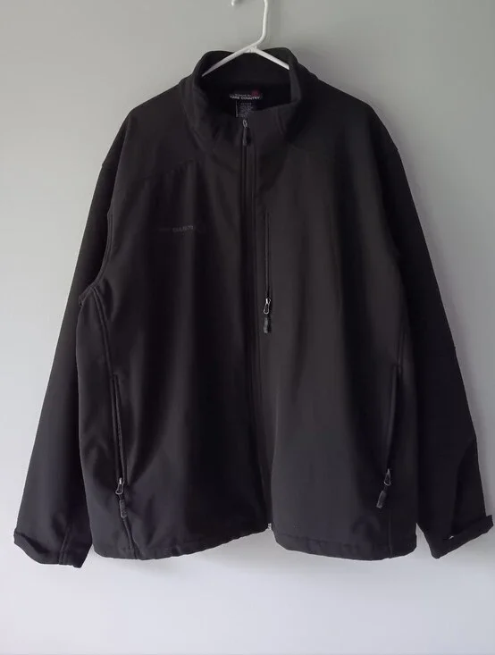 Free Country Jacket Zip-Front Mock-Neck Lined Pockets Black XX Large