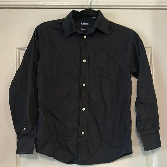 Chaps Black and White Button Down Shirt